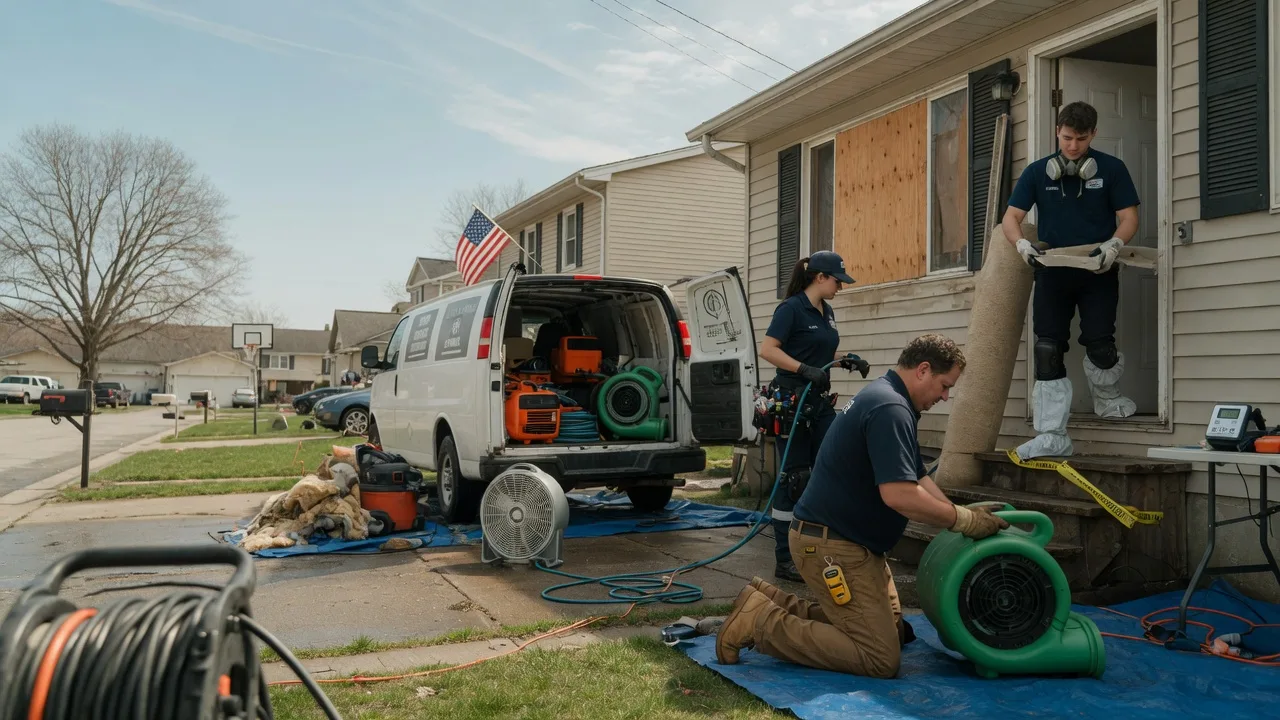 Water Damage Restoration in Bondville, IL near me